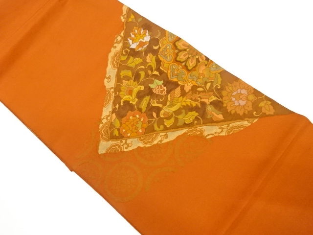 JAPANESE FUKURO OBI / WOVEN FLOWER ARABESQUE